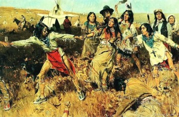 Native American Indian Painting 10 Oil Paintings